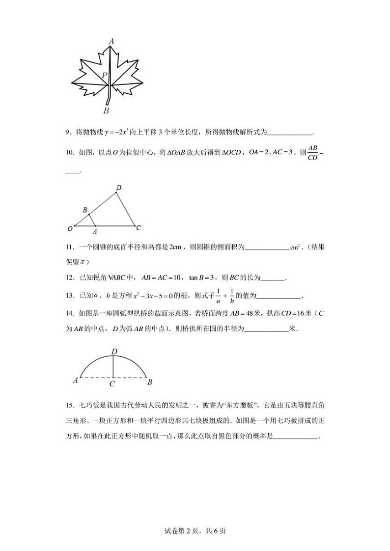 江苏省泰州市泰兴市2022-2023学年九年级上学期期末数学试题02