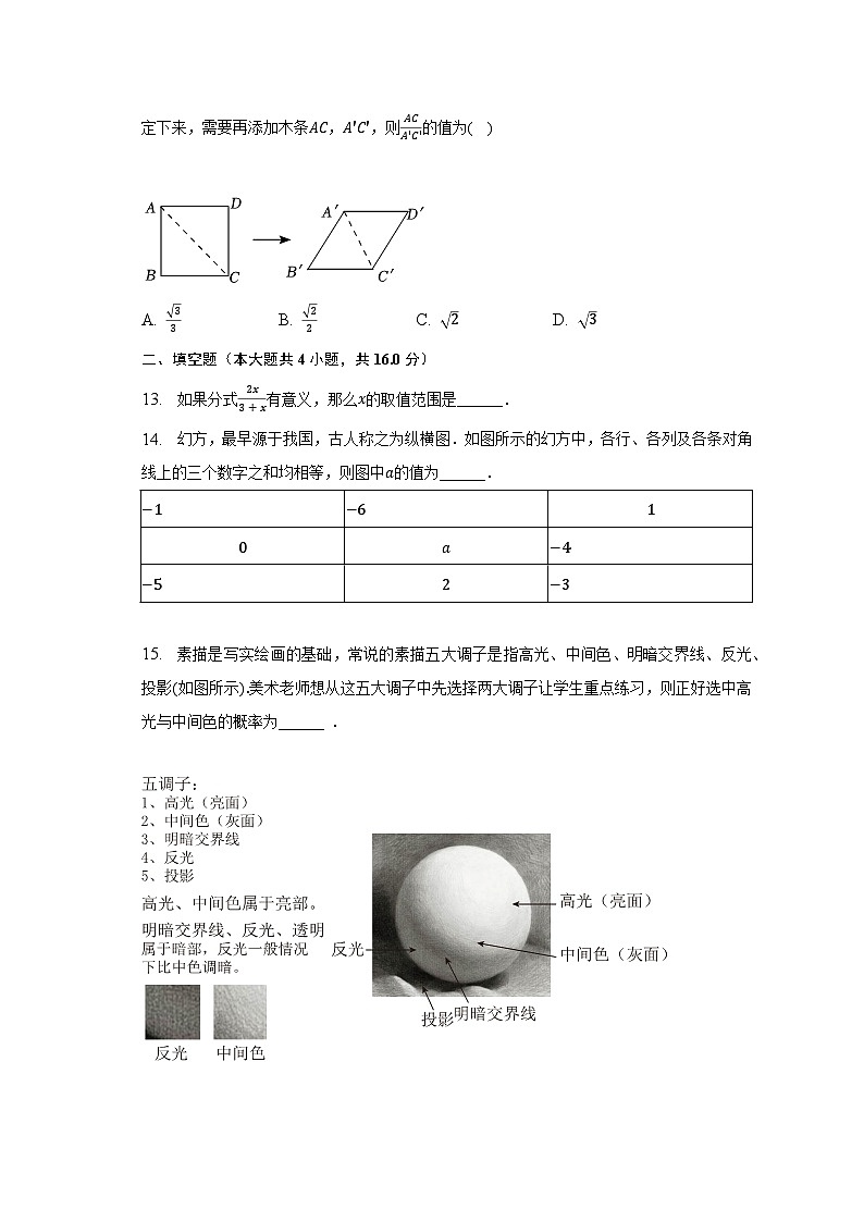 2023年贵州省贵阳二十八中中考数学一模试卷（含解析）03