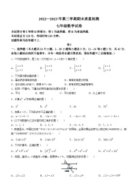 河北省秦皇岛市青龙满族自治县2022-2023学年七年级下学期7月期末数学试题（含答案）