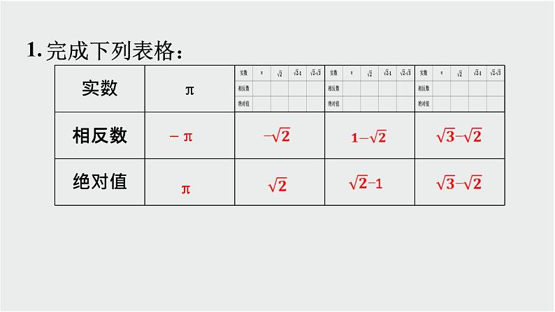 11.2 实数 初中数学华东师大版八上数学教材习题课件02