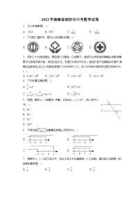 2023年湖南省邵阳市中考数学试卷(含答案解析)