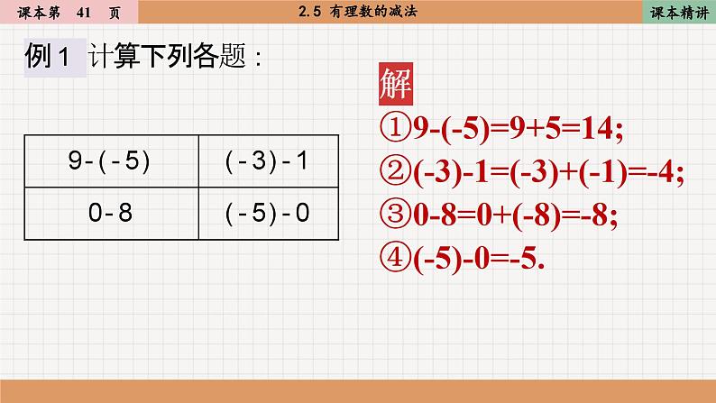 北师大版数学七上2.5 有理数的减法（课件PPT）07