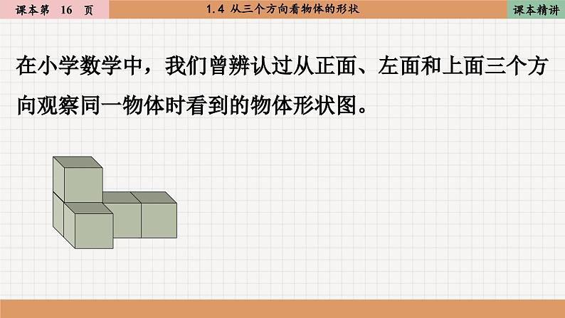 北师大版数学七上1.4 从三个方向看物体的形状（课件PPT）第5页