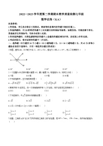 河北省石家庄市赵县2022-2023学年七年级下学期期末数学试题（含答案）