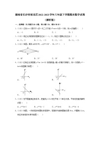 湖南省长沙市雨花区2022-2023学年八年级下学期期末数学试卷（含答案）