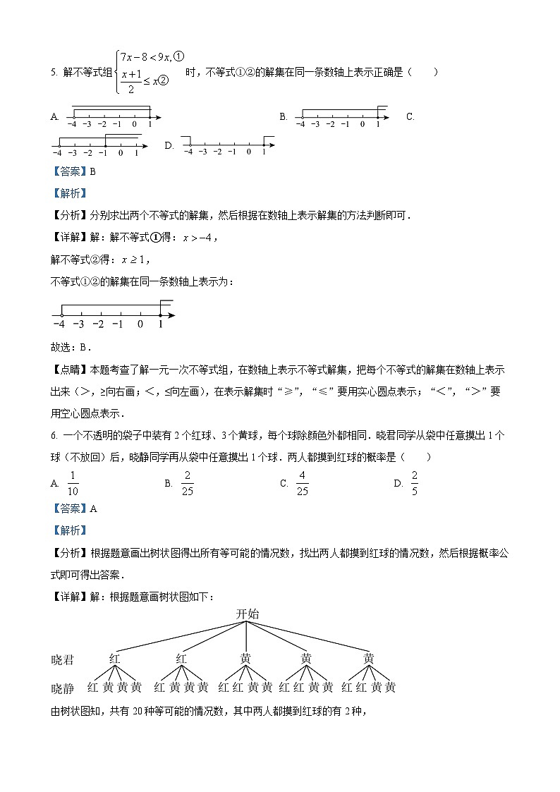 2023年山东省威海市中考数学真题03