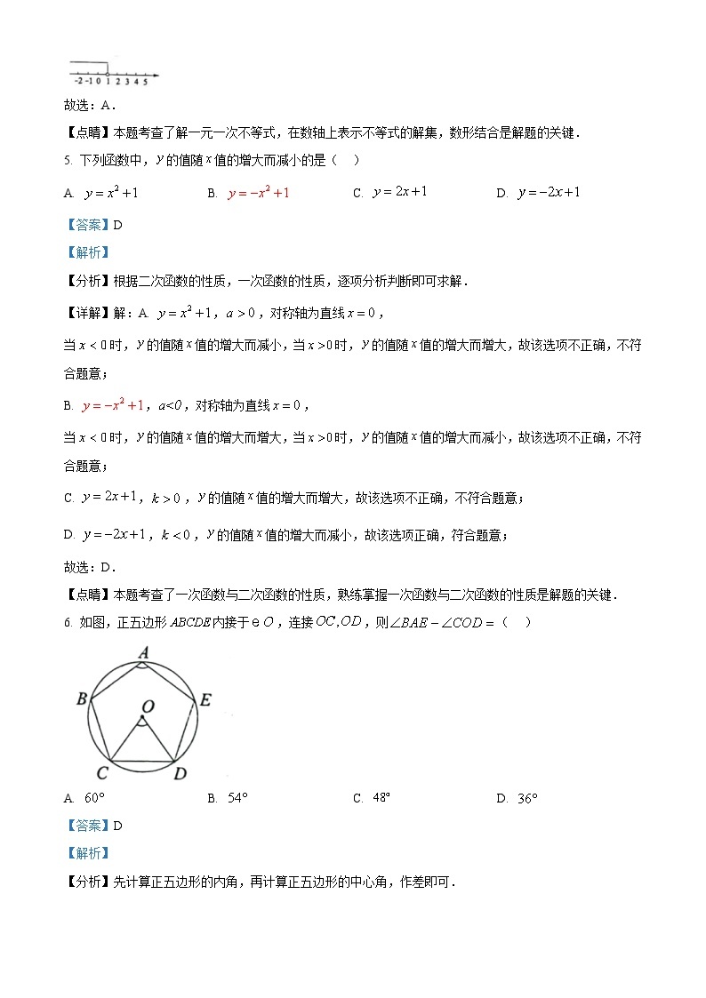 2023年安徽中考数学真题（含解析）03