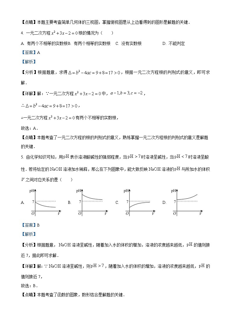 2023年山东省滨州市中考数学真题（含解析）03