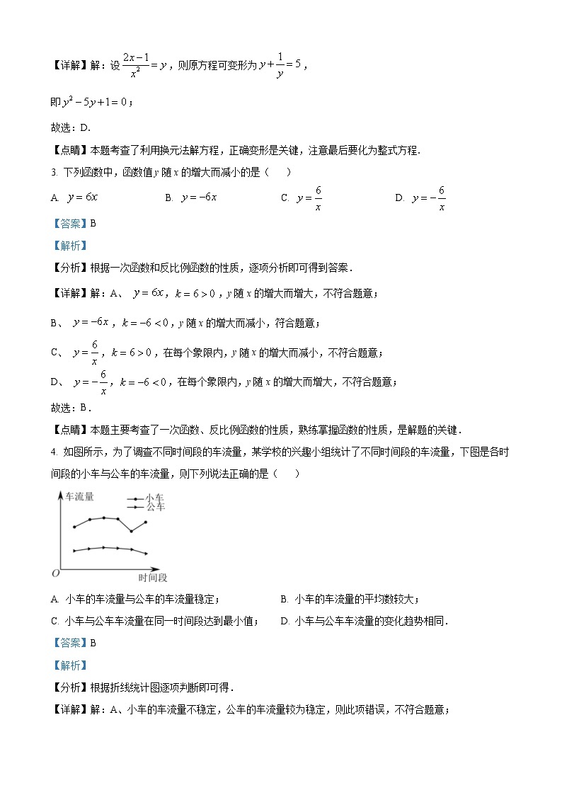 2023年上海市中考数学真题（含解析）02