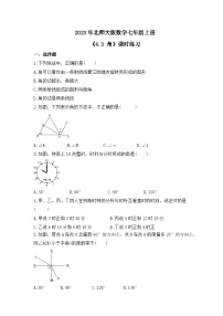 北师大版七年级上册4.3 角当堂检测题