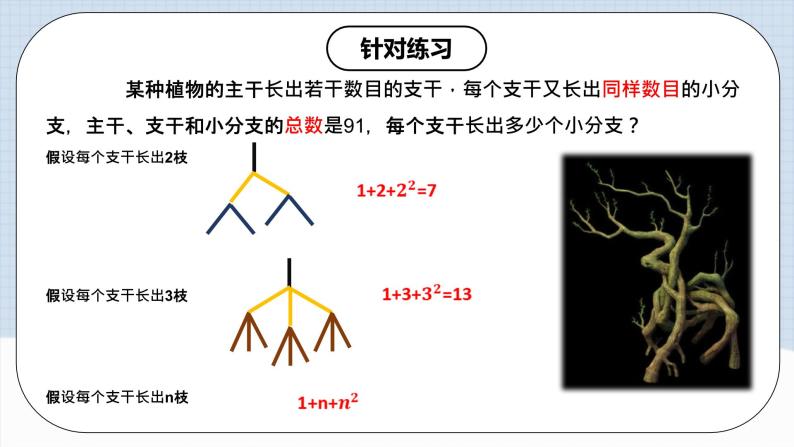 人教版初中数学九年级上册21.3.1《 实际问题与一元二次方程（传播问题和增长率问题）》 课件+教案+导学案+分层作业（含教师学生版和教学反思）06