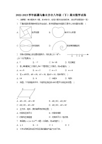 2022-2023学年新疆乌鲁木齐市八年级（下）期末数学试卷（含解析）