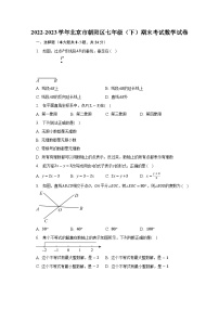 2022-2023学年北京市朝阳区七年级（下）期末考试数学试卷（含解析）