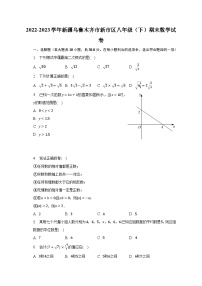 2022-2023学年新疆乌鲁木齐市新市区八年级（下）期末数学试卷（含解析）