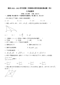 陕西省宝鸡市陇县2022-2023学年八年级下学期期末数学试题（含答案）