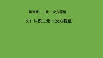 初中数学北师大版八年级上册第五章 二元一次方程组1 认识二元一次方程组教学ppt课件