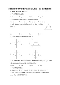 2022-2023学年广西南宁市良庆区八年级（下）期末数学试卷