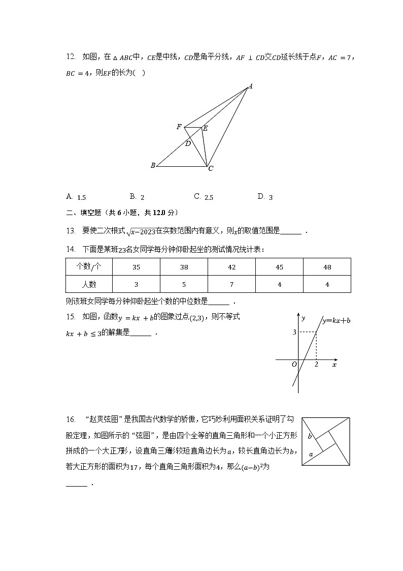 2022-2023学年广西南宁市良庆区八年级（下）期末数学试卷03