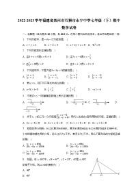 2022-2023学年福建省泉州市石狮市永宁中学七年级（下）期中数学试卷（含解析）