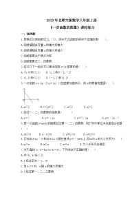 北师大版八年级上册3 一次函数的图象课后复习题