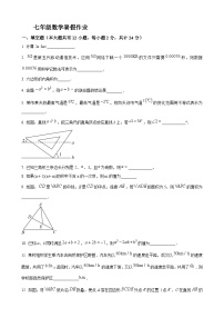 七年级数学暑假作业