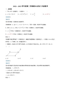 精品解析：河北省邯郸市大名县2022-2023学年八年级下学期6月期末数学试题（解析版）