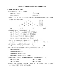 北京石景山区华奥学校2022--2023学年八年级下学期期末数学试卷（含答案）