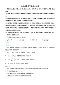 八年级下学期期末数学试题（解析版）