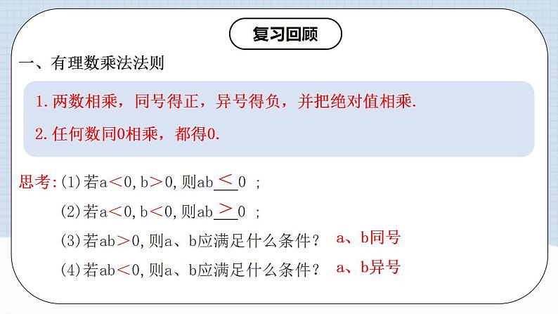 1.4.1《有理数的乘法（第二课时）》教学课件第3页