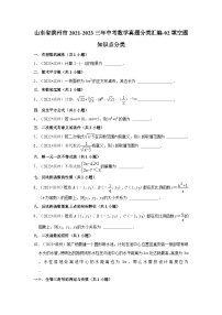 山东省滨州市2021-2023三年中考数学真题分类汇编-02填空题知识点分类