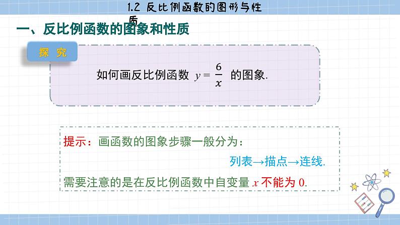 湘教版数学九上1.2反比例函数的图像与性质（第1课时）（课件PPT）第4页