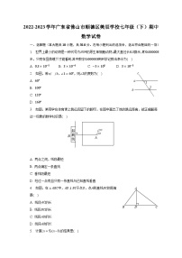 2022-2023学年广东省佛山市顺德区美辰学校七年级（下）期中数学试卷（含解析）