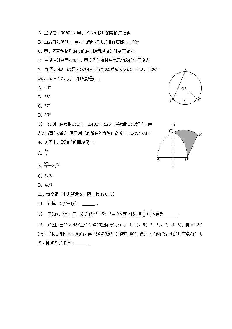 2023年山西省吕梁市临县部分学校中考数学模拟试卷（含解析）03