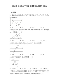 第5章 相交线与平行线 暑假复习巩固提升训练1(含答案)