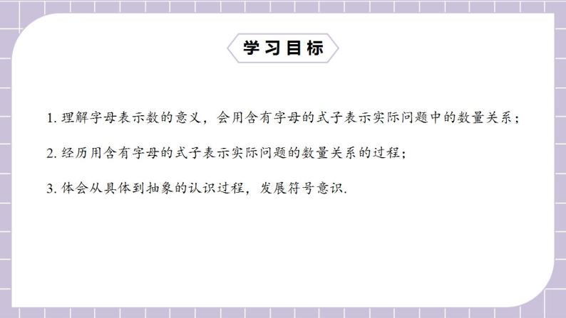 新人教版数学七上  2.1.1用字母表示数 课件PPT(送预习案+教案+分层练习)02