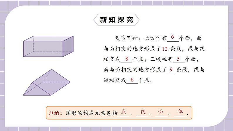 新人教版数学七上  4.1.2点、线、面、体 课件PPT+教案+分层练习+预习案06