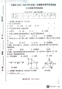 吉林省白山市江源区2022-2023学年第二学期期末教学质量检测八年级数学试卷