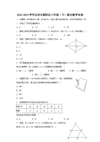 2022-2023学年北京市朝阳区八年级（下）期末数学试卷（含解析）