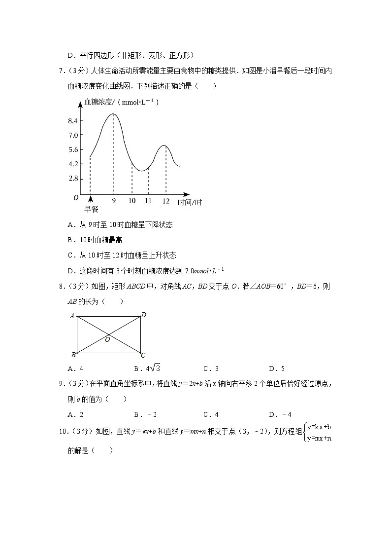广西河池市东兰县2022-2023学年八年级下学期期末数学试卷（含答案）第2页