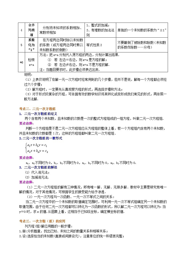 09中考总复习：一次方程及方程组--知识讲解第3页