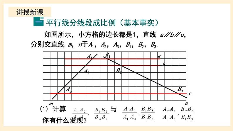 北师大版数学九年级上册4.2 平《行线分线段成比例》课件04