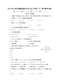 2022-2023学年福建省福州市台江区八年级（下）期末数学试卷（含解析）