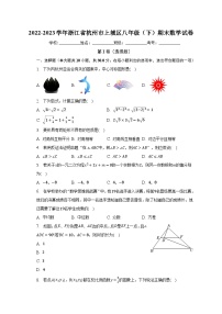 2022-2023学年浙江省杭州市上城区八年级（下）期末数学试卷（含解析）