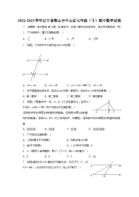 2022-2023学年辽宁省鞍山市千山区七年级（下）期中数学试卷（含解析）