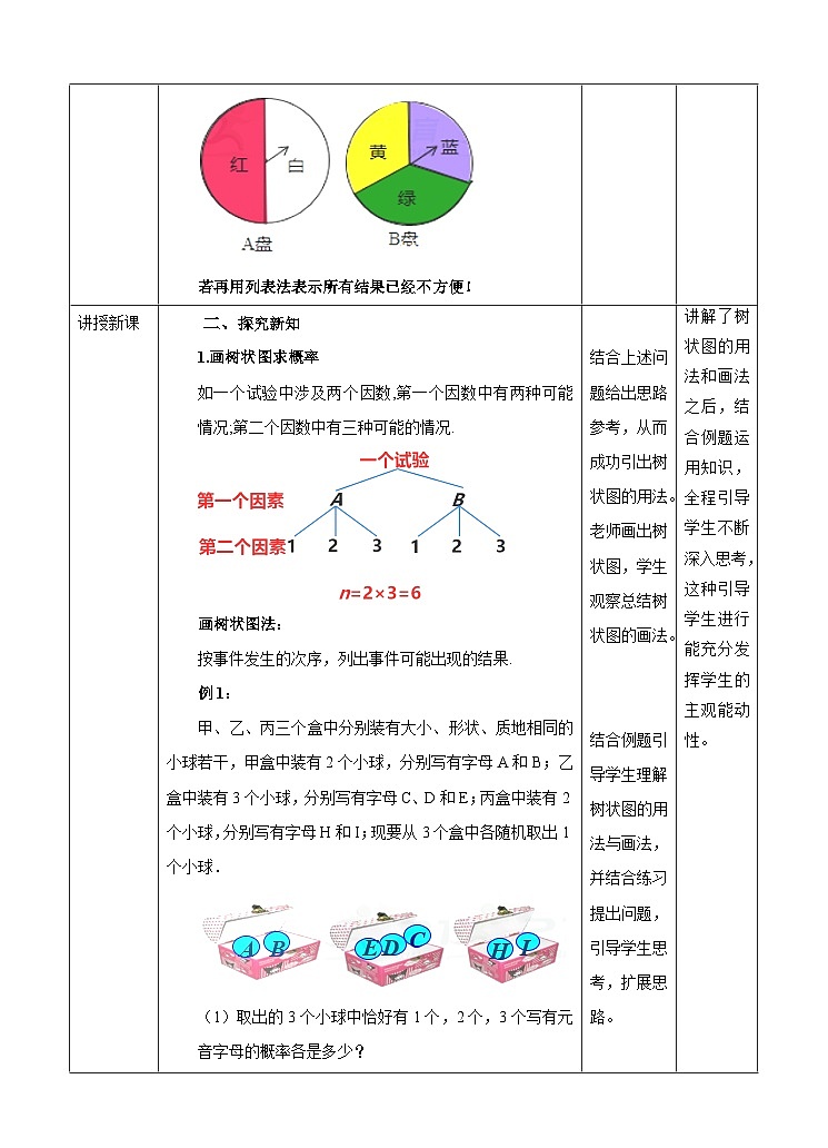 人教版数学九年级上册25.2.2《用列举法求概率 》教案02