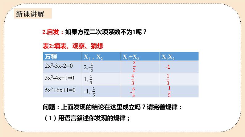 人教版数学九年级上册  21.2.4一元二次方程的根与系数的关系   （同步课件+练习+教案）06