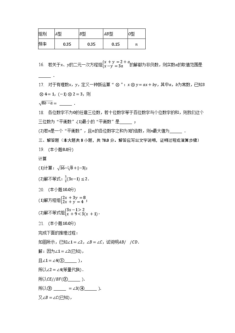 2022-2023学年重庆市铜梁区七年级（下）期末数学试卷03