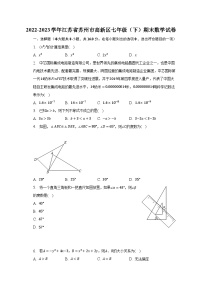 2022-2023学年江苏省苏州市高新区七年级（下）期末数学试卷