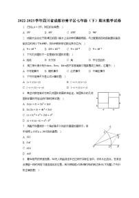 2022-2023学年四川省成都市青羊区七年级（下）期末数学试卷