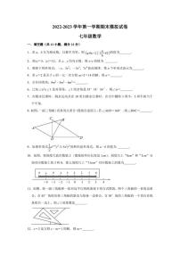 江苏省镇江市句容市2022-2023学年七年级上学期期末模拟数学试卷